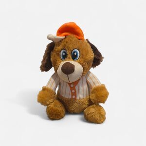 Sugar Loaf Toys Brown Puppy Dog Plush Orange and White